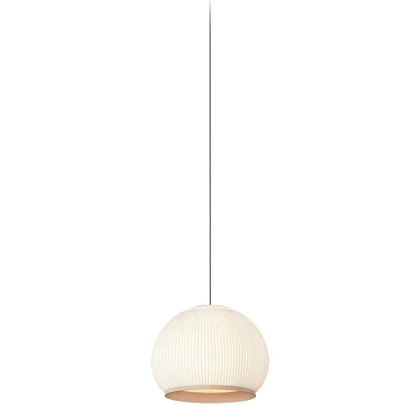 Knit Pendant, Round 45 cm ø, Stretch Knit Material over Polymer Orb, 33.6W, LED, Dim