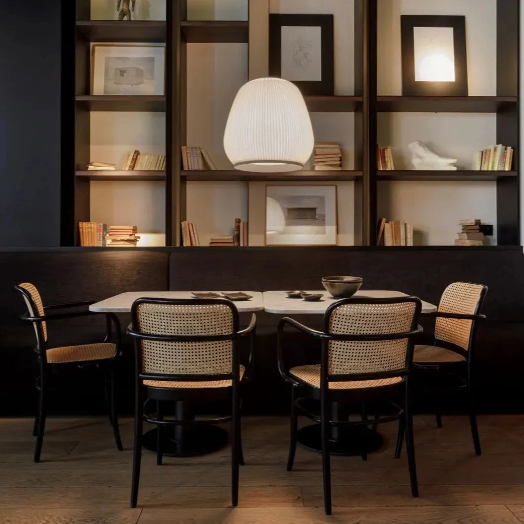 Knit Pendant, Round 65 cm ø, Stretch Knit Material over Polymer Orb, 40.2W, LED, Dim