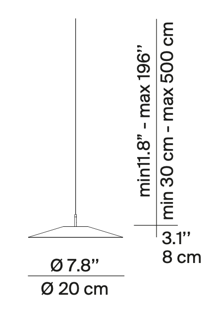 Koine Pendant, Blue, 20 cm, LED, 12W, Phase Dim, IP20