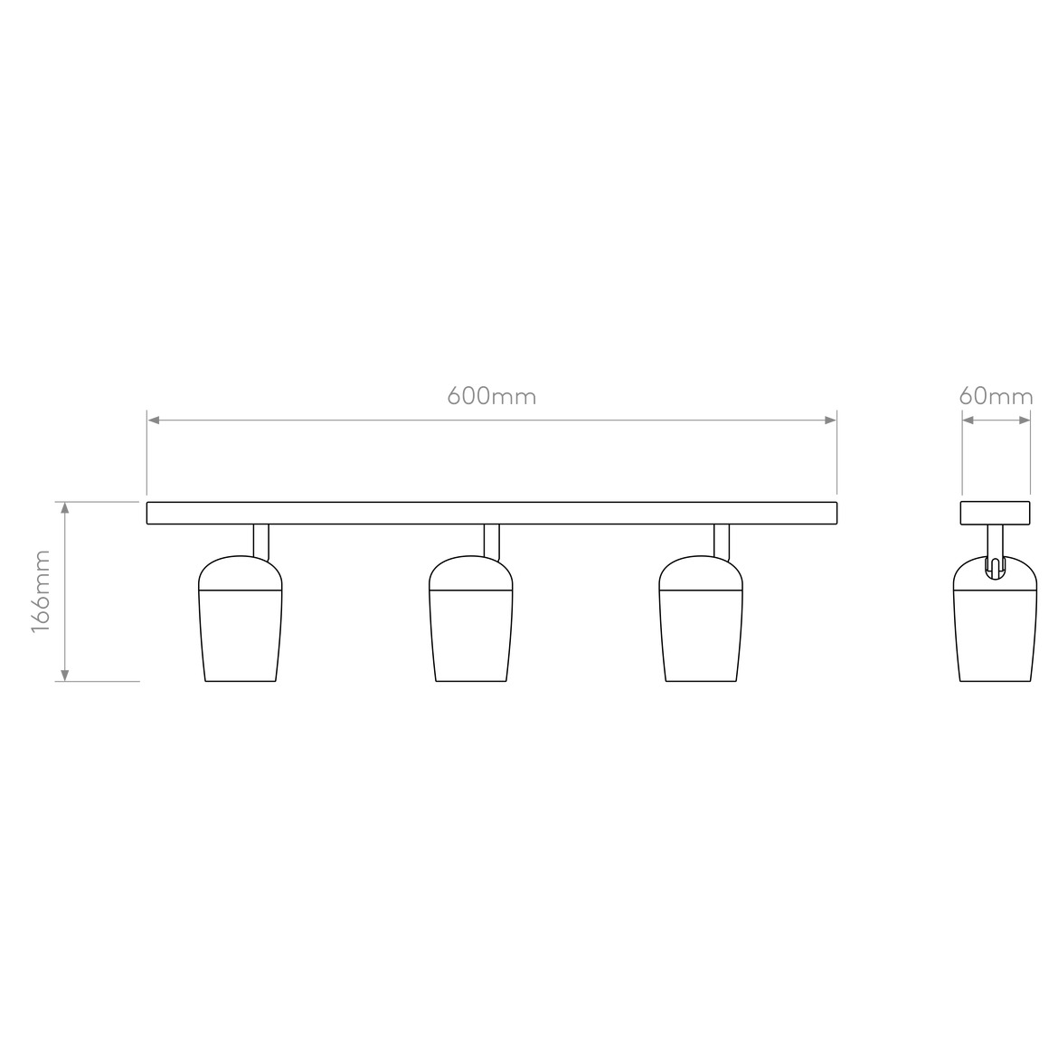 Koto Linear Spot Light, Adjustable, Black, GU10, IP20