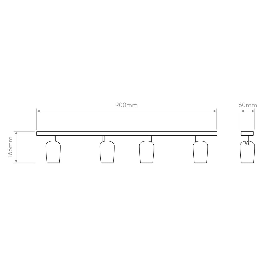 Koto Linear Spot Light, Adjustable, White, GU10, IP20