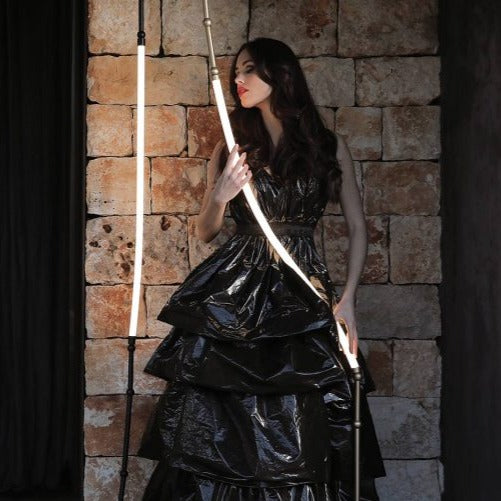 Leda Floor or Wall or Pendant Lamp, LED, Foot Dimmer, Plug In, IP20