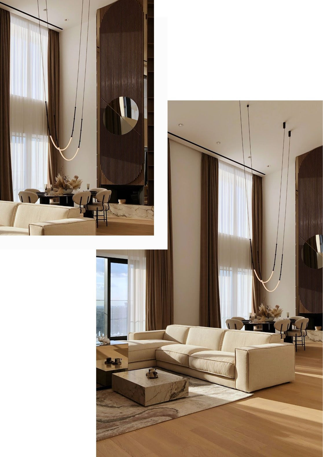 Leda Floor or Wall or Pendant Lamp, LED, Foot Dimmer, Plug In, IP20