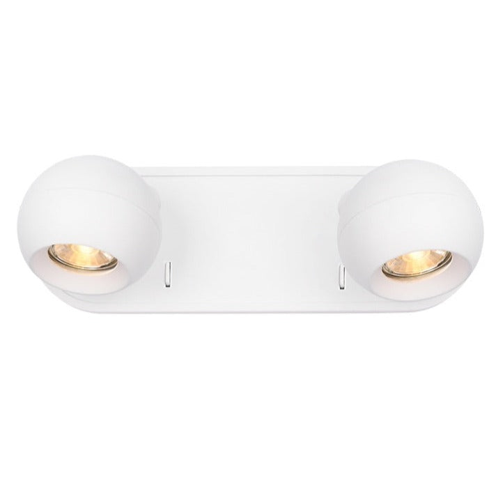 Lens Reading Wall Light, Adjustable, Double, White, GU10, IP20