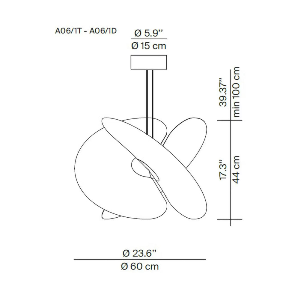 Levante Pendant, Matt White, 60 cm, LED, Phase Dim, IP20