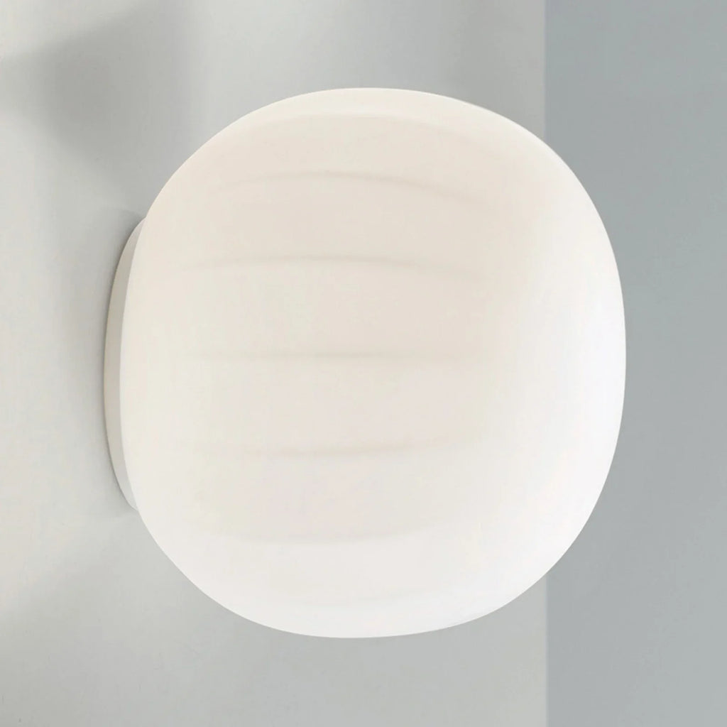 Lita Wall, 18 cm, White Glass with White Base, G9, IP20