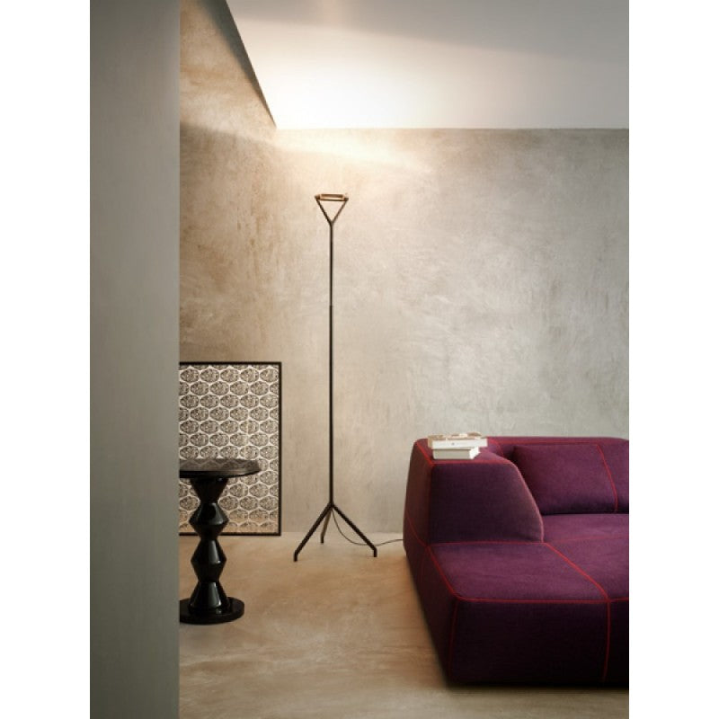 Lola Floor Lamp, Telescopic and Adjustable, Black, R7s, Foot Dimmer, IP20