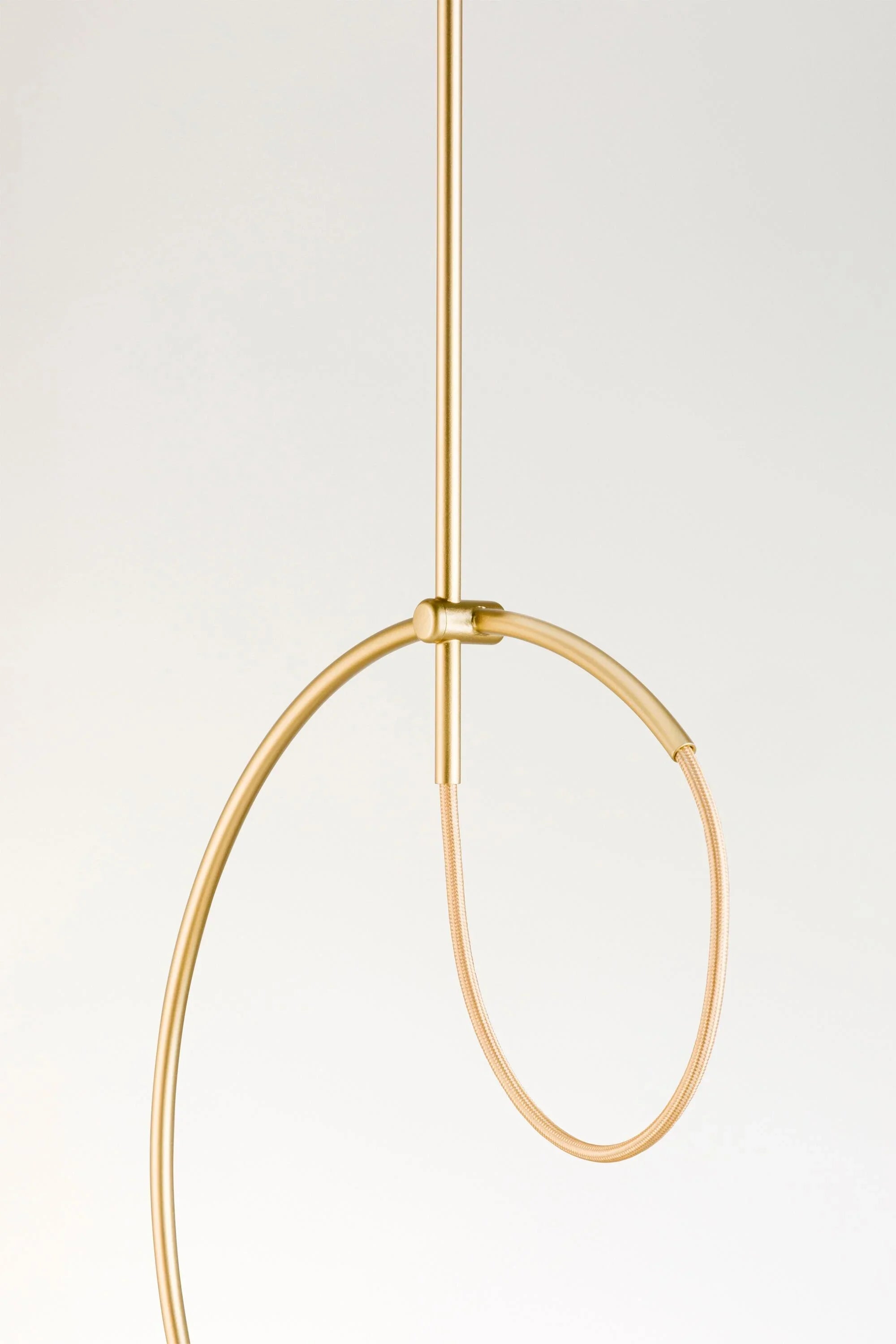 Loop Pendant, White Glass with Gold, LED, Recessed Mount, Triac Dim, IP20