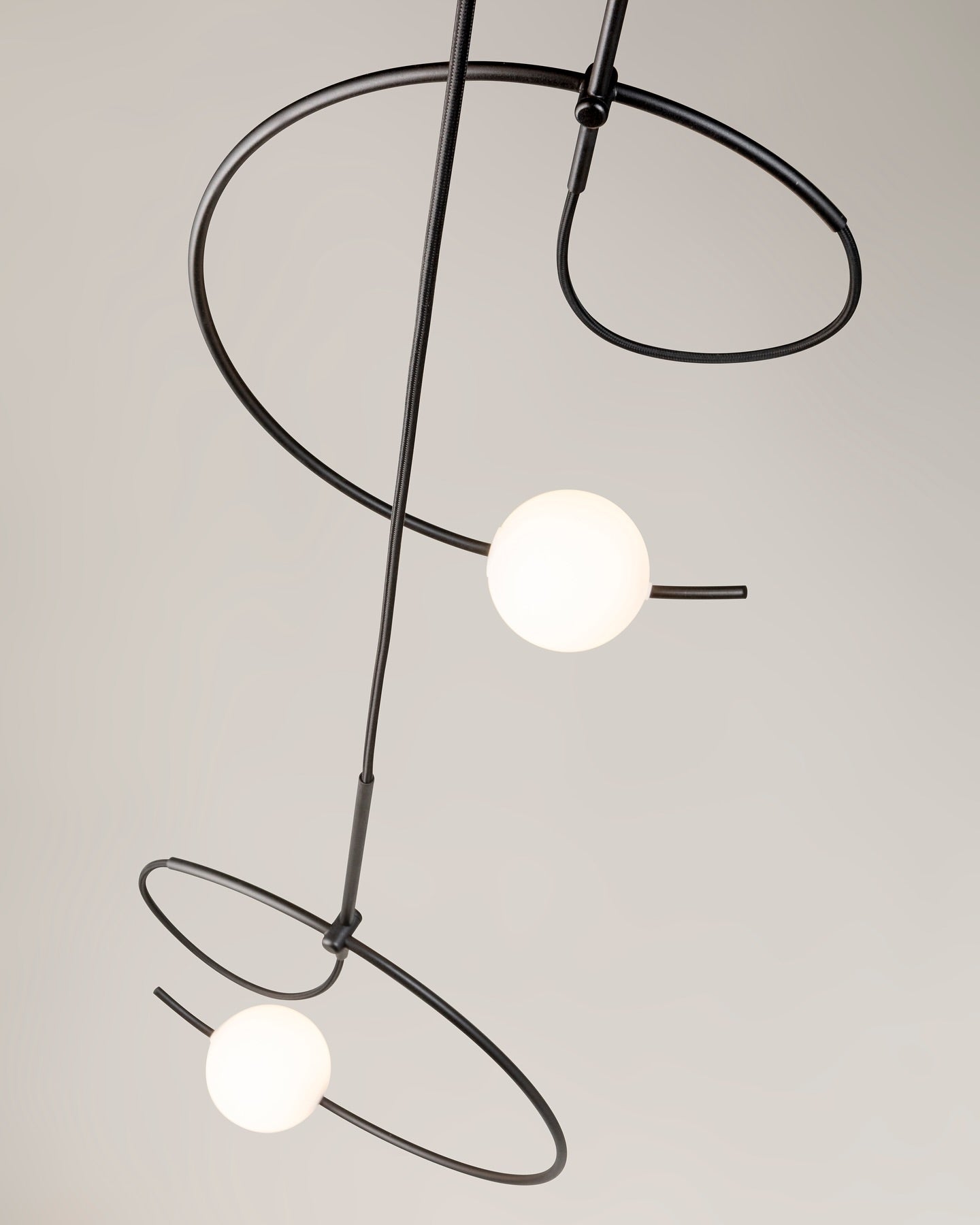 Loop Pendant, White Glass with Gold, LED, Recessed Mount, Triac Dim, IP20