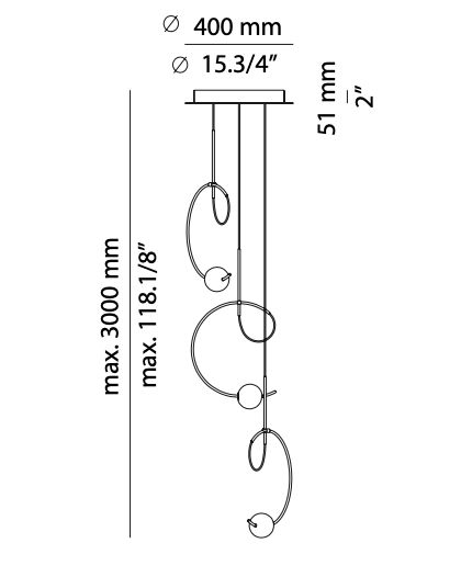 Loop Pendant, 6 Light Cluster, White Glass with Gold, LED, Triac Dim, IP20