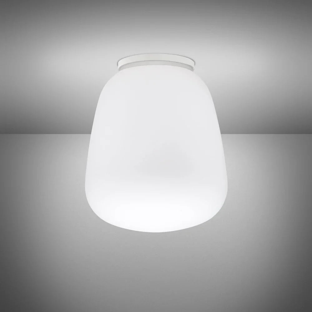 Lumi Baka Ceiling, 40 cm H, White Glass, E27, IP40