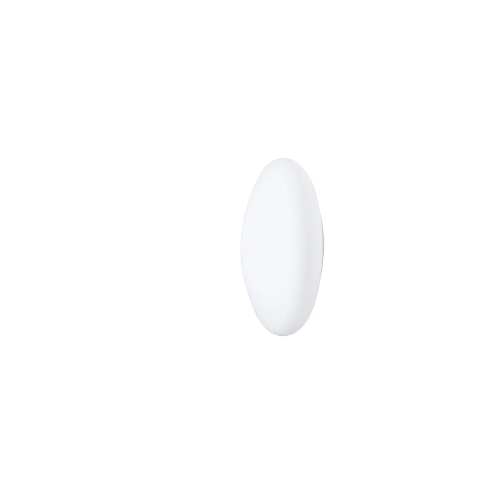 Lumi Crescent Wall, 30 cm, White Glass, E27, IP20