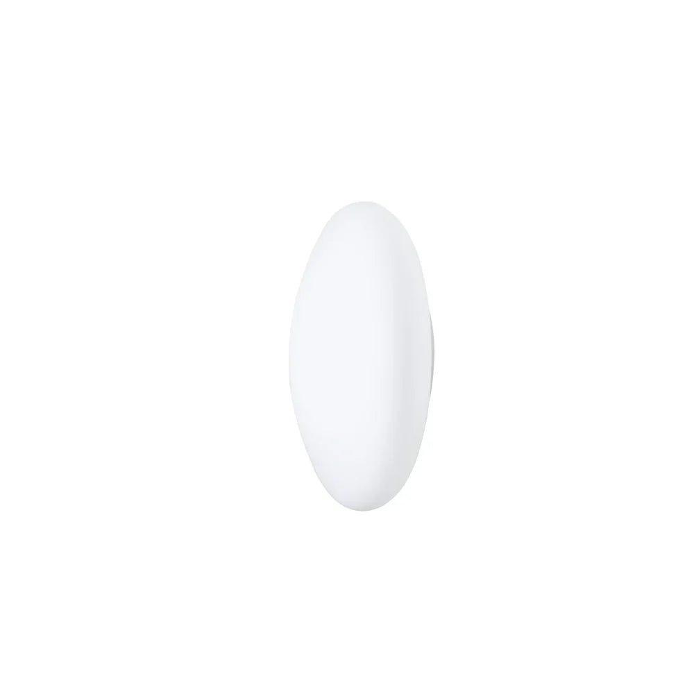 Lumi Crescent Wall, 38 cm, White Glass, E27, IP20
