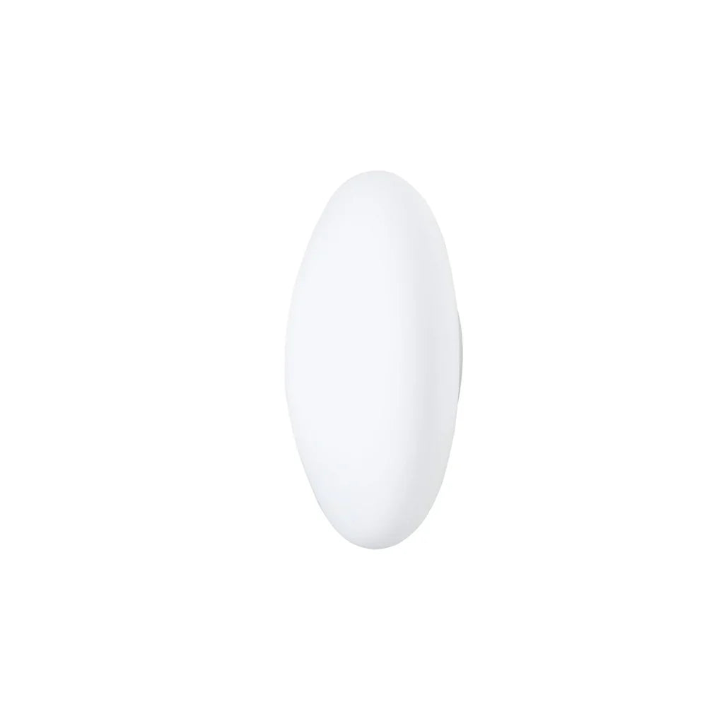 Lumi Crescent Wall, 45 cm, White Glass, E27, IP20