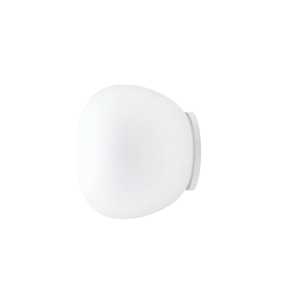 Lumi Mochi Wall, 30 cm, White Glass, E27, IP40