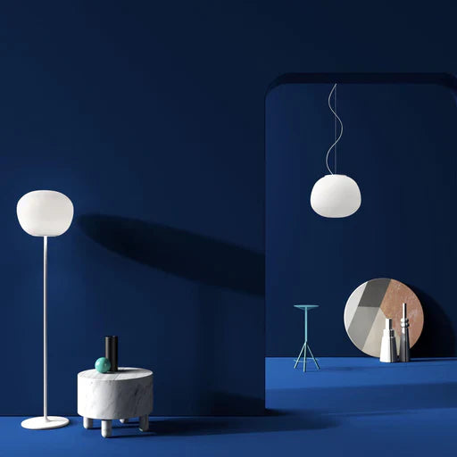 Lumi Mochi Wall, 38 cm, White Glass, E27, IP40