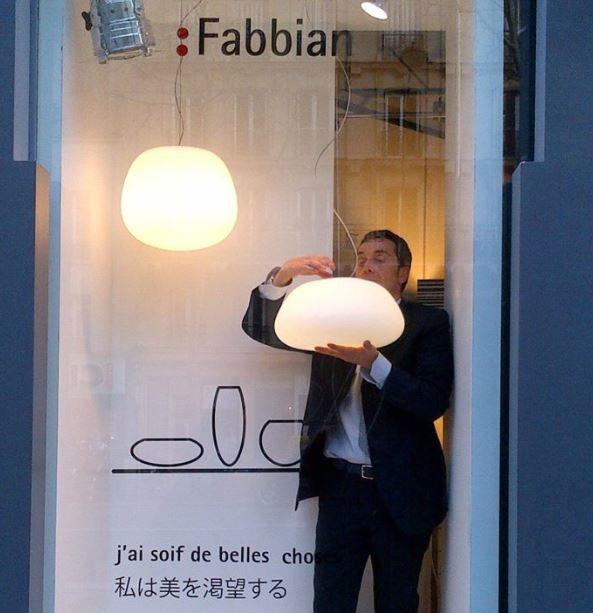 Lumi Sfera Pendant, 35 cm, White Glass, E27, IP40