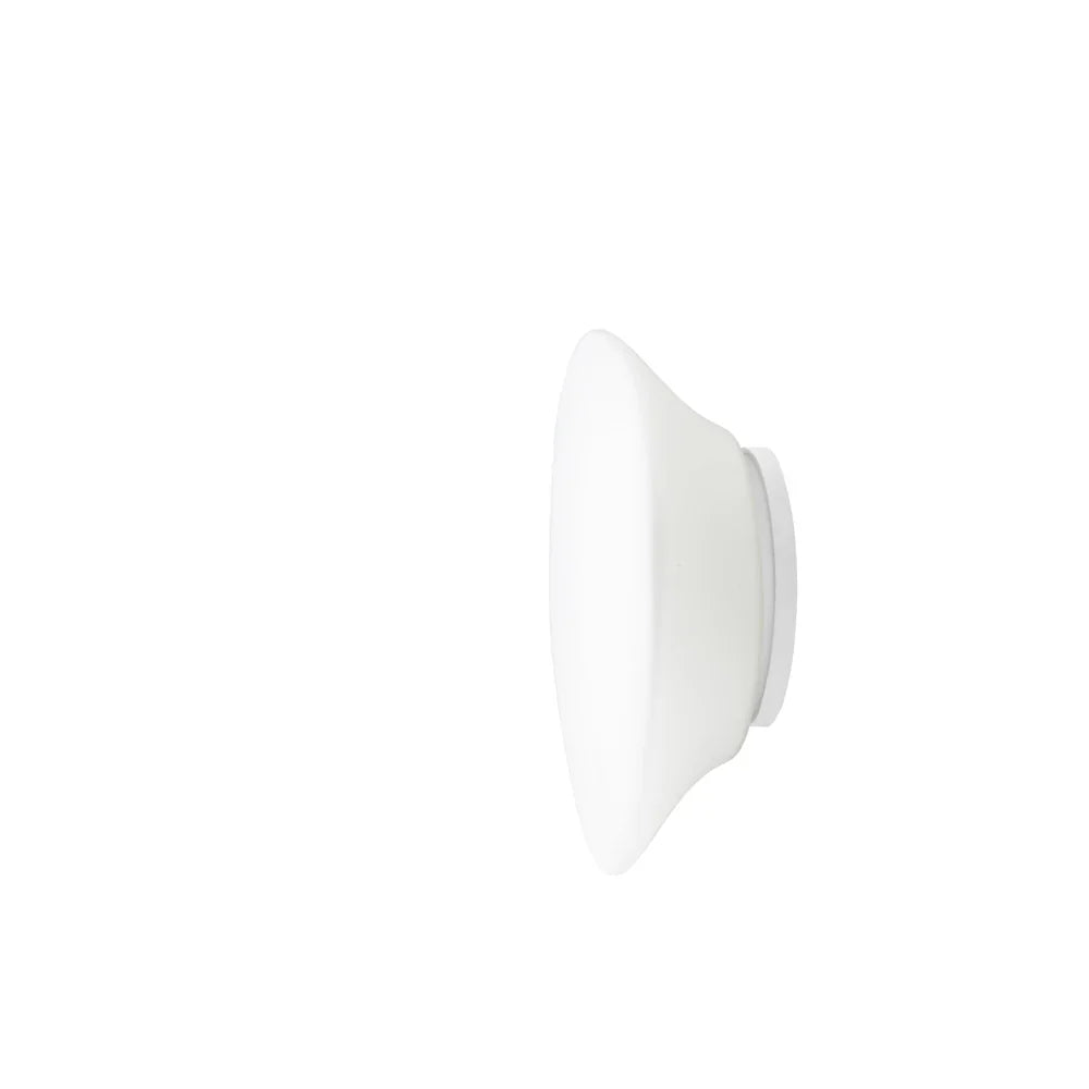 Lumi Mycena, Small Wall or Ceiling, White Glass, E27, IP40