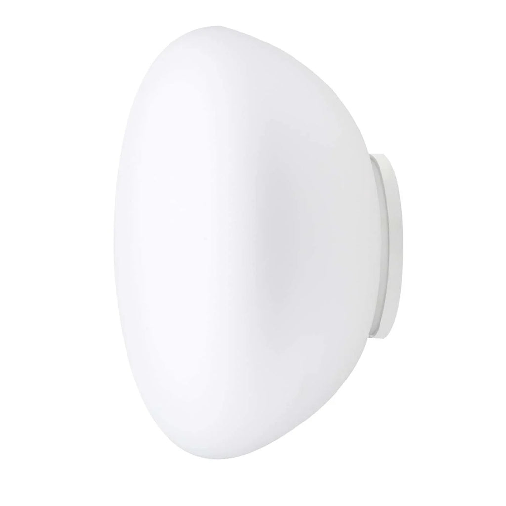 Lumi Poga Wall, 42 cm, White Glass, E27, IP20