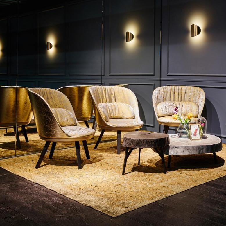 Lune Wall Light, Wood Vinyl, LED, Triac Dim, IP65 Indoor