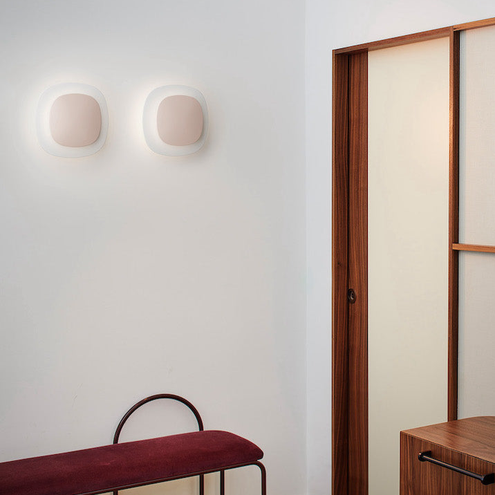 Luthien Wall, Pink Technopolymer Front with White Base, LED, Phase Dim, IP20