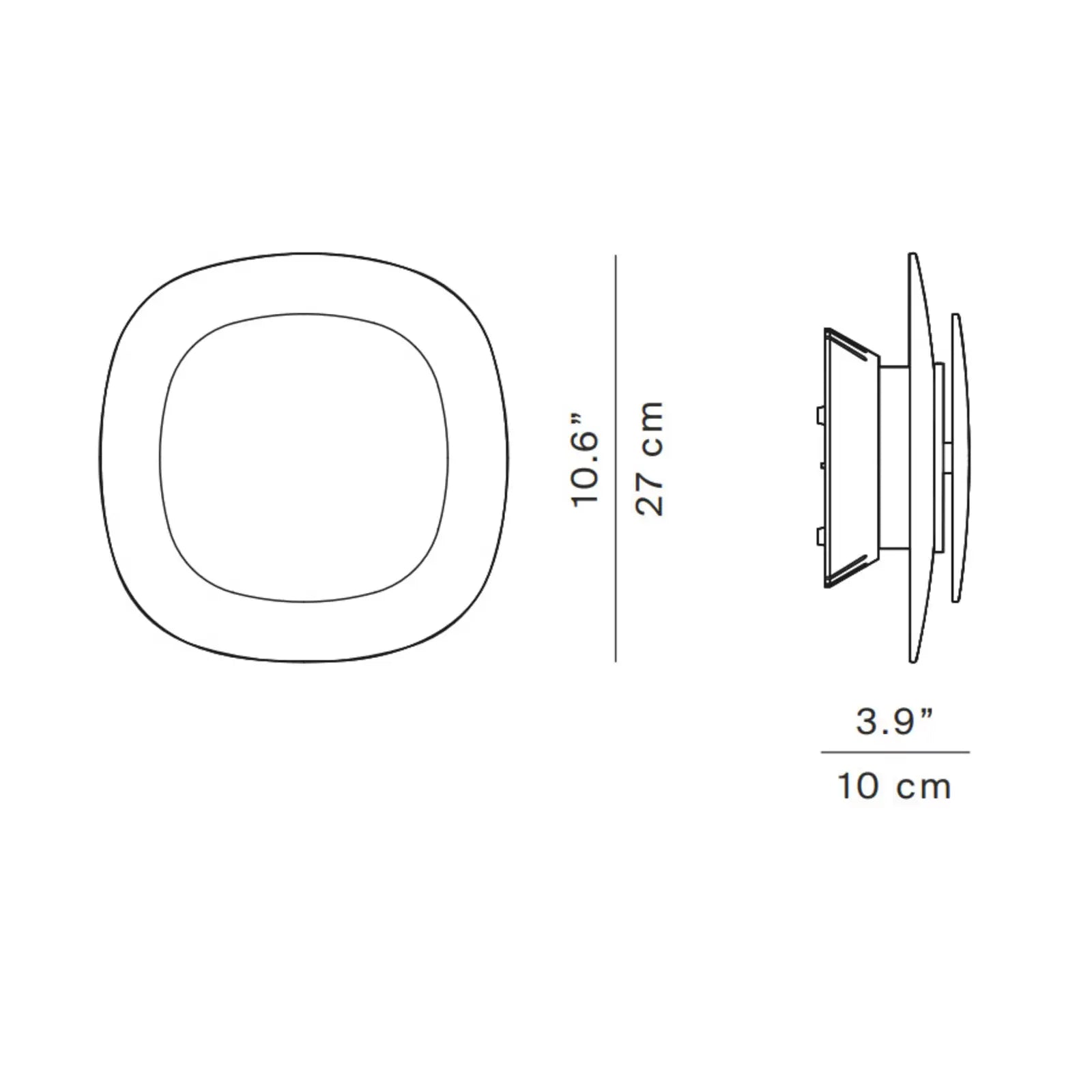 Luthien Wall, Sand Technopolymer Front with White Base, LED, Phase Dim, IP20