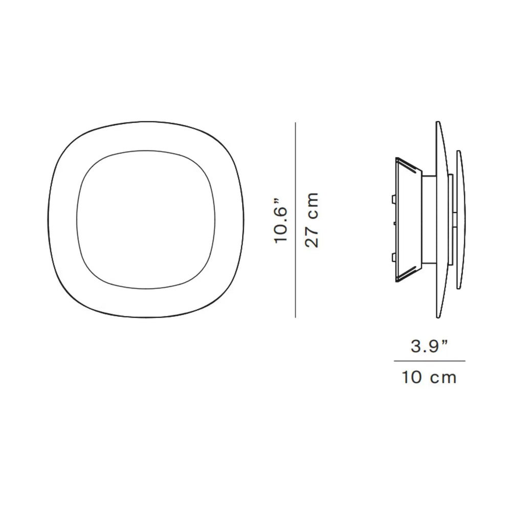 Luthien Wall, White Technopolymer Front with White Base, LED, Phase Dim, IP20