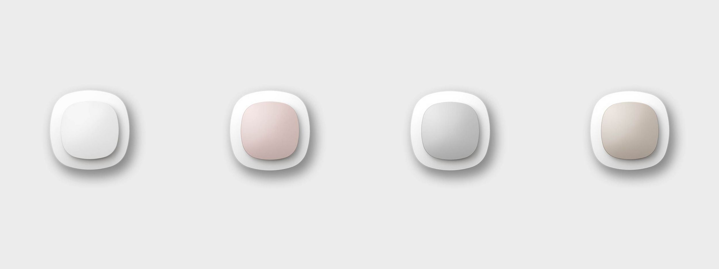 Luthien Wall, Pearl Grey Technopolymer Front with White Base, LED, Phase Dim, IP20