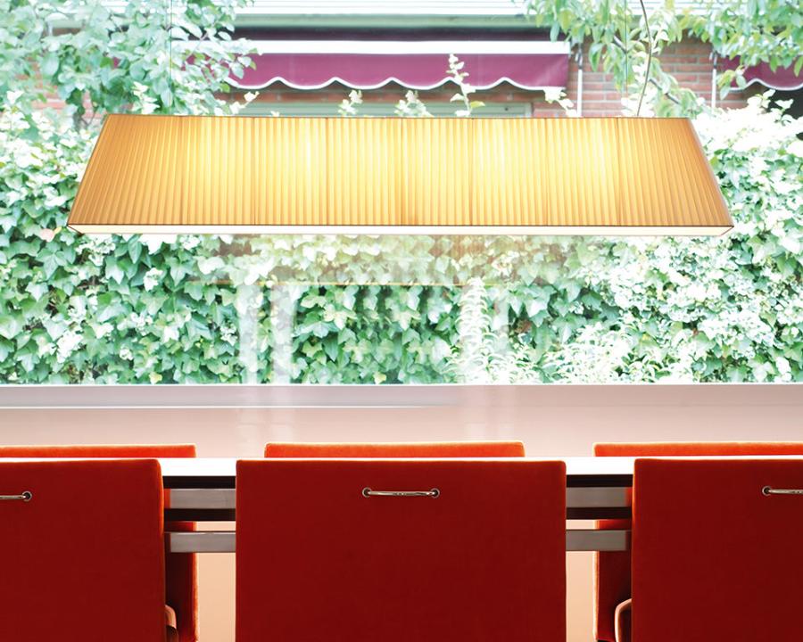 Mei Linear Pendant, 180 cm, Cream Ribbons, E27, IP20