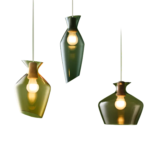 Malvasia Pendant, Transparent Colour Glass, E27, IP20