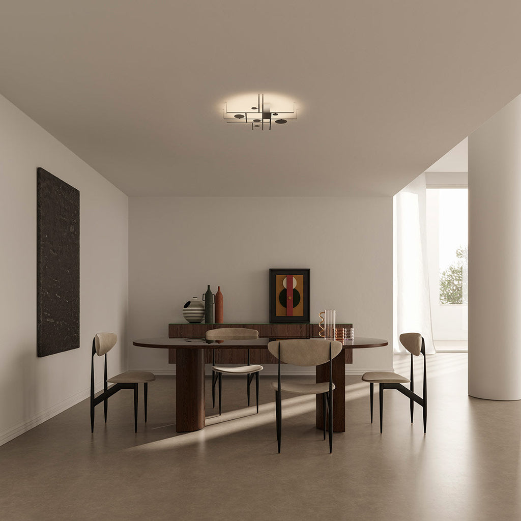 Manifesto Wall or Ceiling, Black, LED, Push or 0/1-10v Dim, IP20