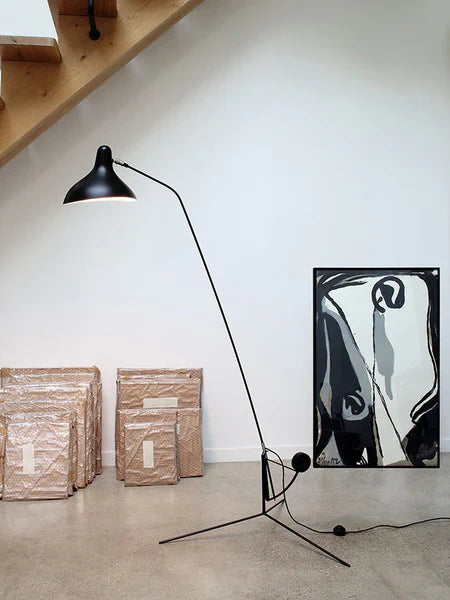 Mantis BS1 B Adjustable Floor Lamp with Tripod Base, Black, E14, On/Off, IP20