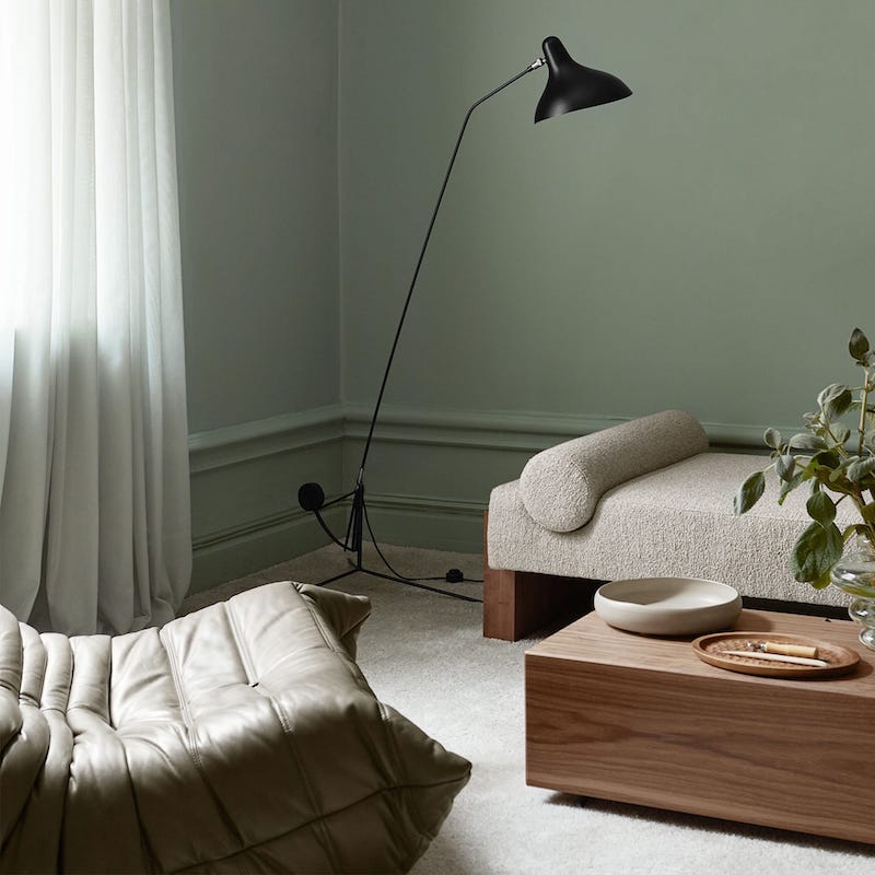 Mantis BS1 B Adjustable Floor Lamp with Tripod Base, Black, E14, On/Off, IP20