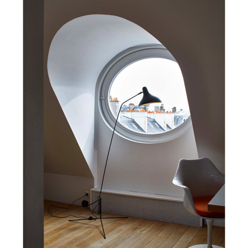 Mantis BS1 B Adjustable Floor Lamp with Tripod Base, Black, E14, On/Off, IP20