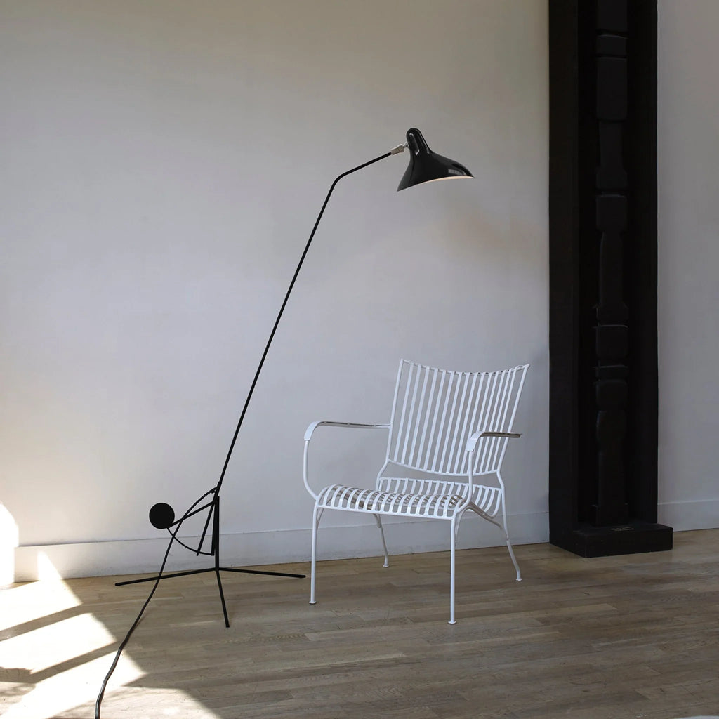 Mantis BS1 B Adjustable Floor Lamp with Tripod Base, Black, E14, On/Off, IP20