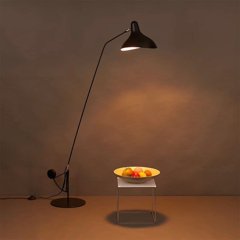 Mantis BS1 B Adjustable Floor Lamp with Round Base, Black, E14, On/Off, IP20