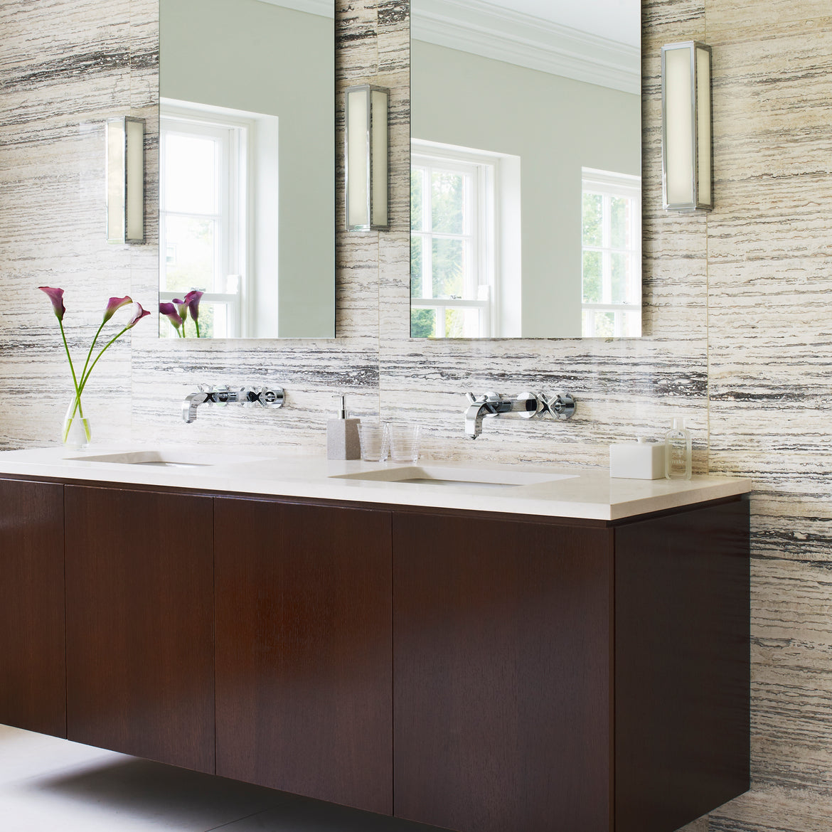 Mashiko 360 Classic Wall Light, Polished Chrome, E14, IP44