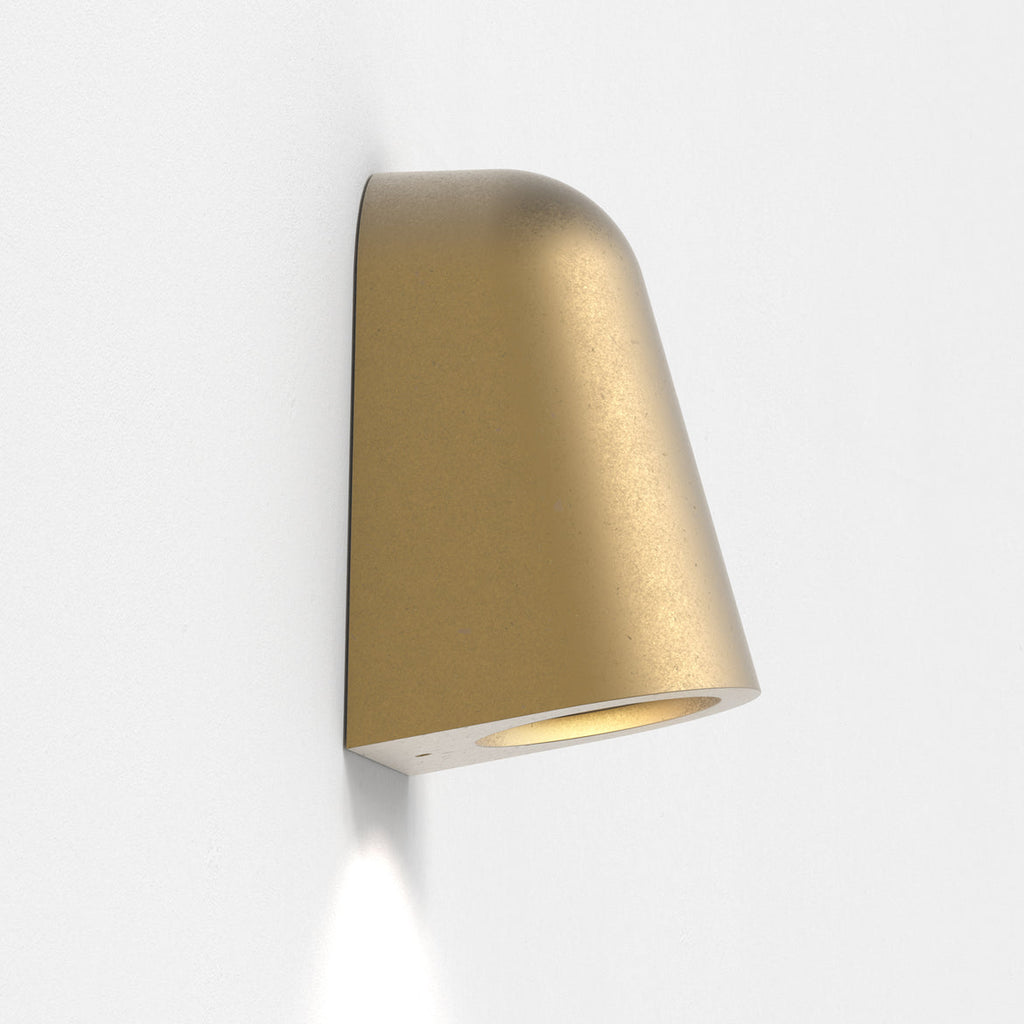 Mast Wall Light, Antique Brass, GU10, IP65