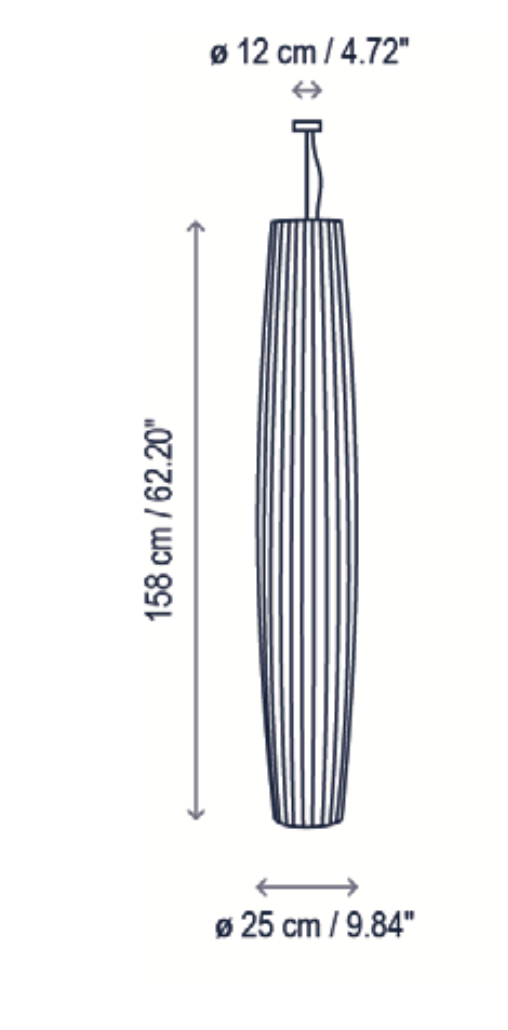 Maxi Pendant, 158 cm, White Ribbons, E27, IP20