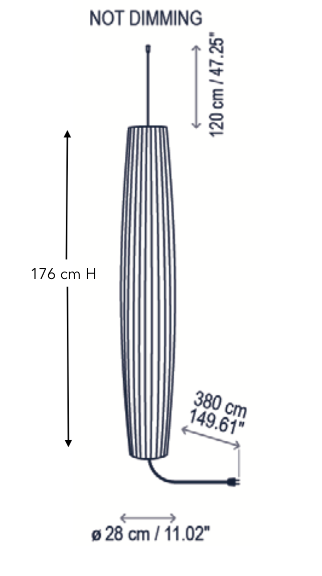 Maxi Pendant, White Poly, LED, On/Off, Plugs In, IP66