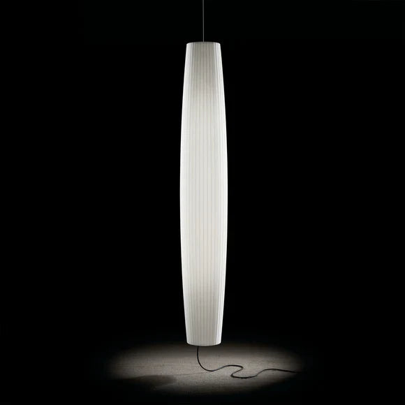 Maxi Pendant, 158 cm, Cream Ribbons, E27, Floor Switch, Plugs In, IP20