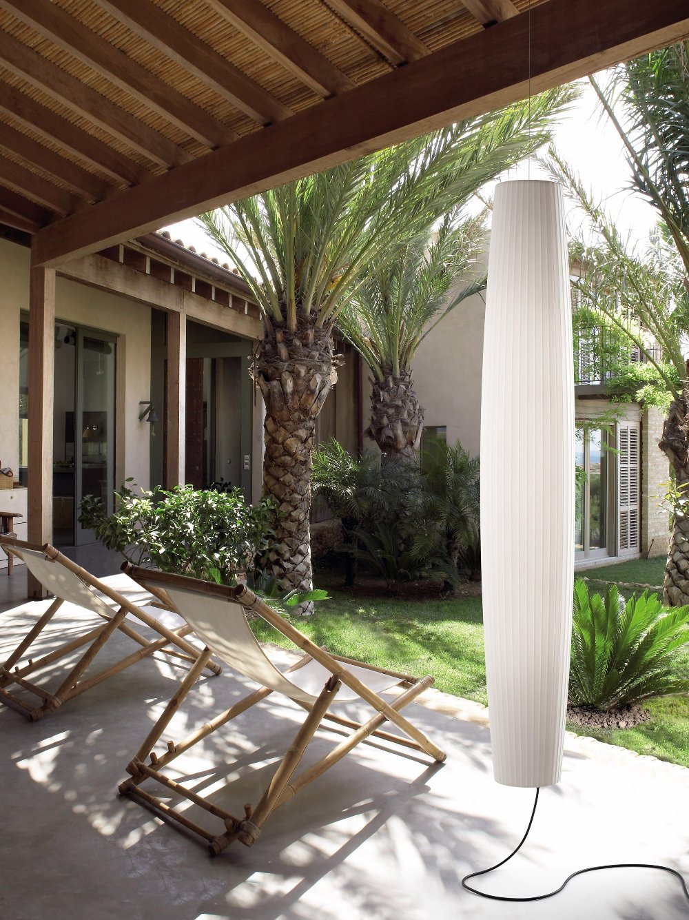 Maxi Pendant, White Poly, LED, Triac Dim, Cord, IP66