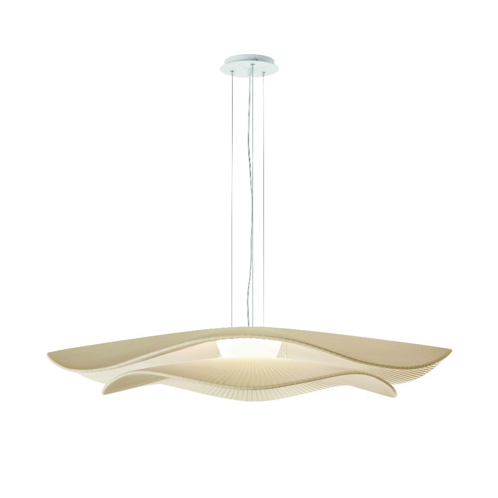 Mediterrania Pendant, 105 cm 2 Tiers, Cream Ribbons, LED, 17.1W, Triac Dim, IP20
