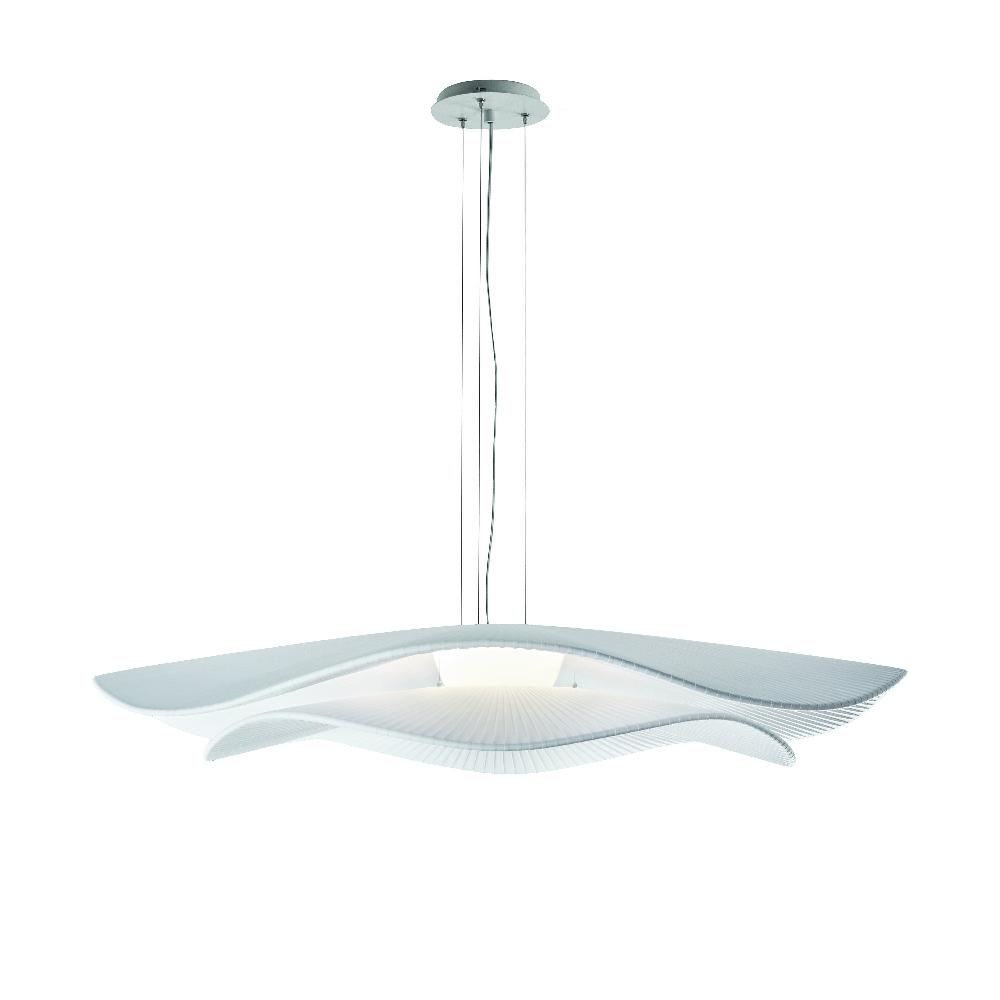 Mediterrania Pendant, 105 cm 2 Tiers, White Ribbons, LED, 17.1W, Triac Dim, IP20