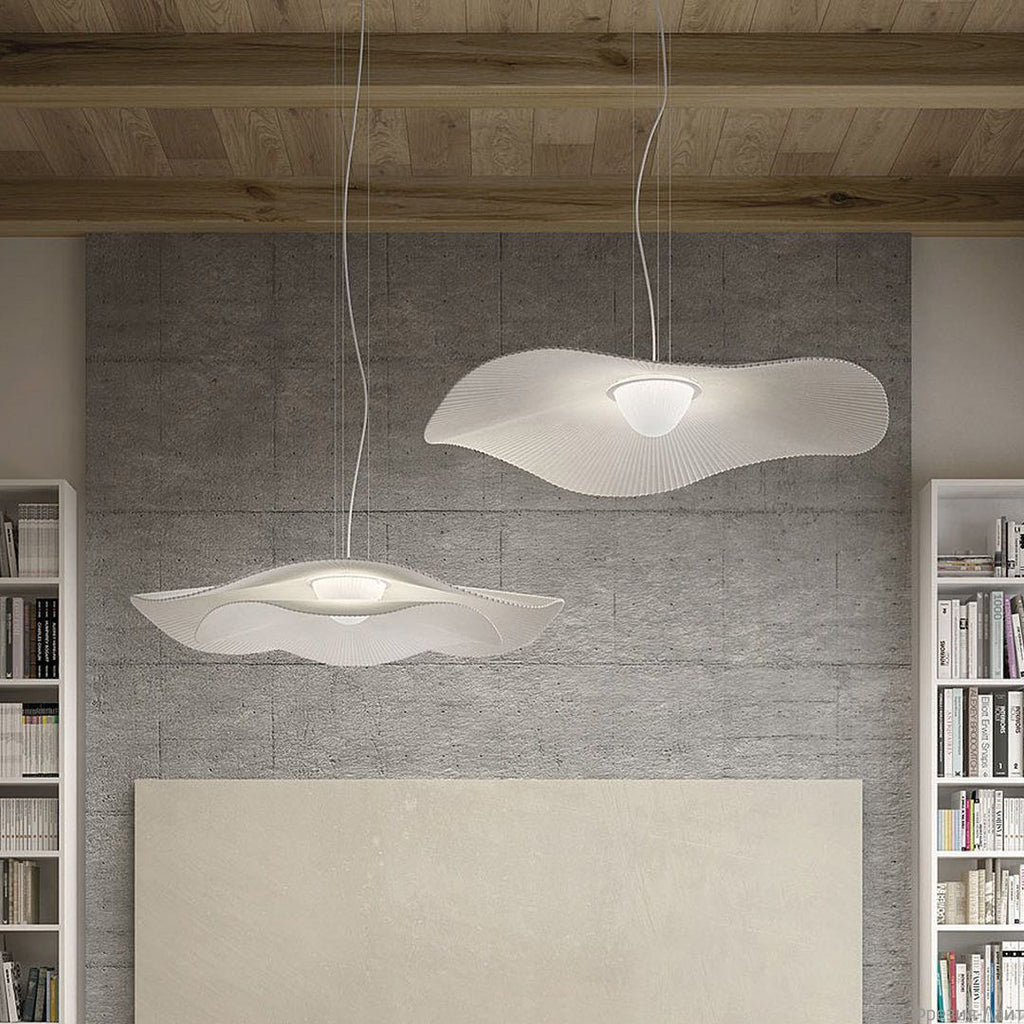 Mediterrania Pendant, 105 cm, White Ribbons, LED, 17.1W, Triac Dim, IP20