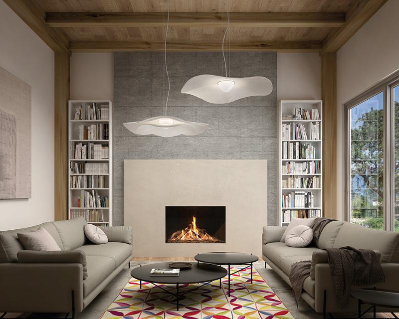 Mediterrania Pendant, 105 cm, Cream Ribbons, LED, 17.1W, Triac Dim, IP20