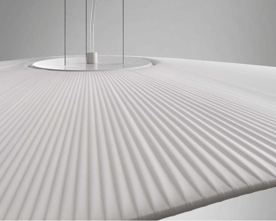 Mediterrania Pendant, 105 cm 2 Tiers, Cream Ribbons, LED, 17.1W, Triac Dim, IP20