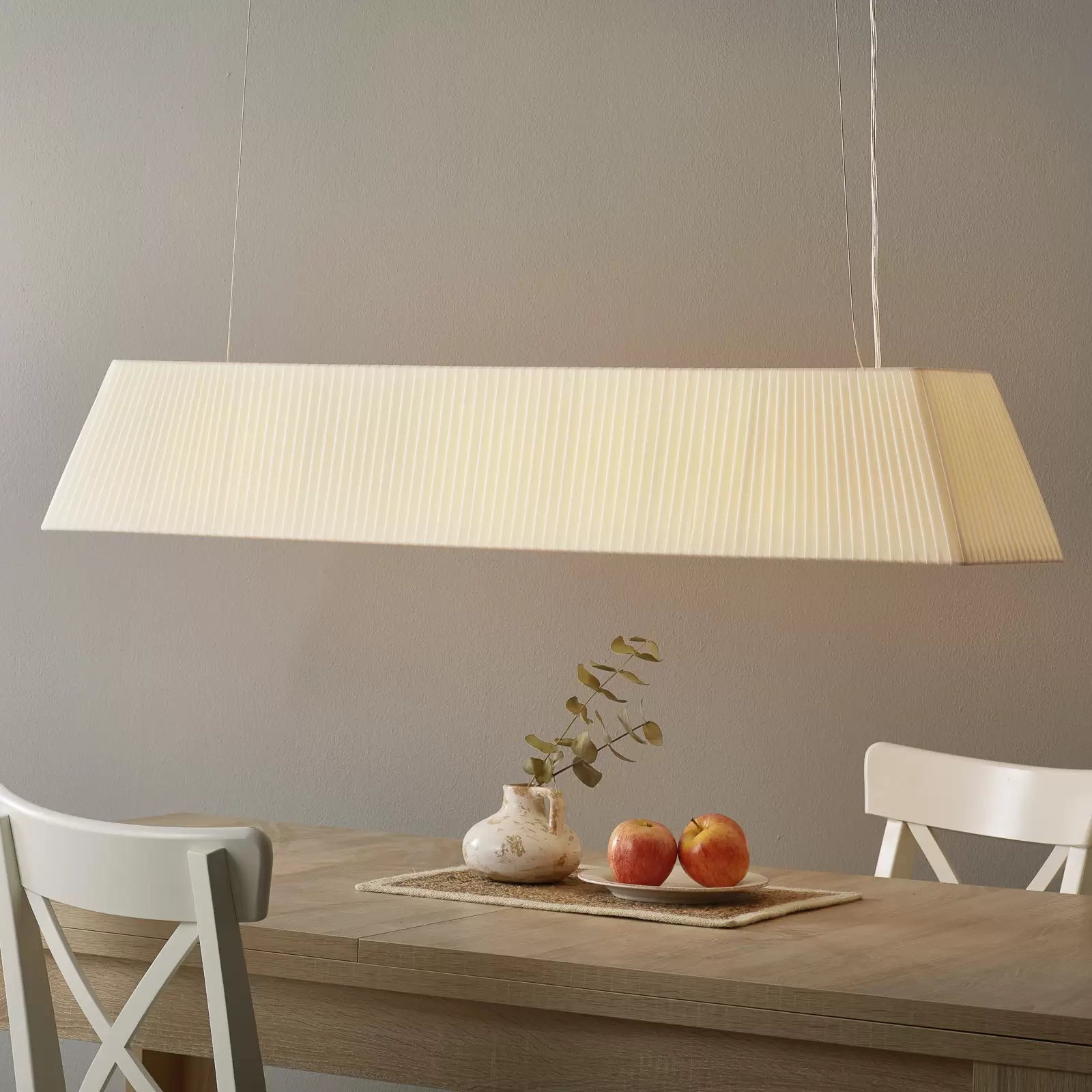 Mei Linear Pendant, 100 cm, White Ribbons, E27, IP20