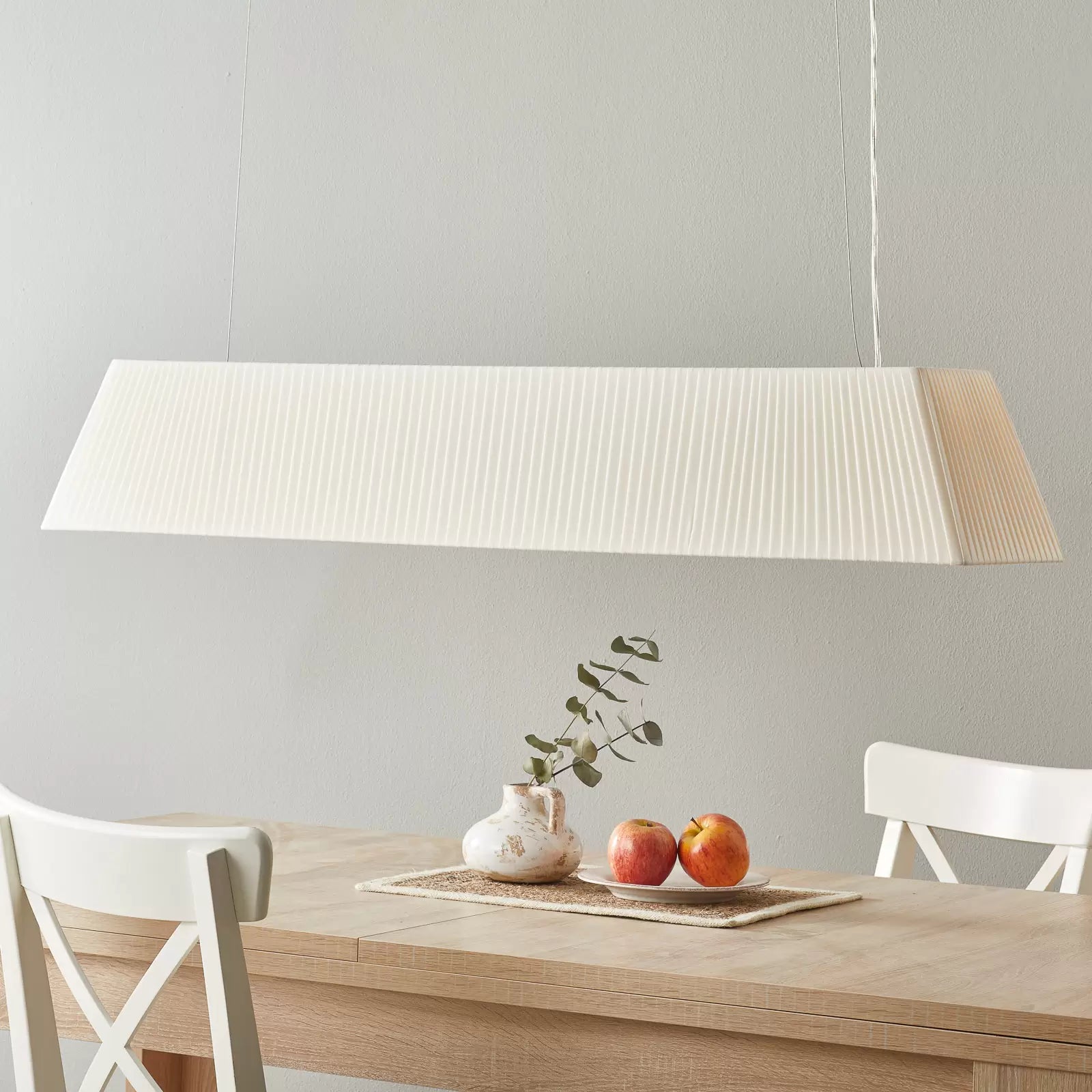 Mei Linear Pendant, 180 cm, White Ribbons, E27, IP20