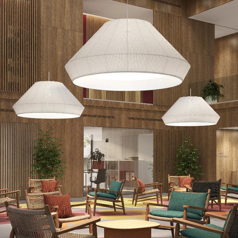 Mei Pendant, 150 cm, White Ribbons, E27, IP20